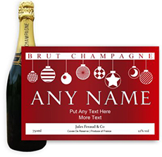 Buy Personalised Champagne - Xmas 2 Label